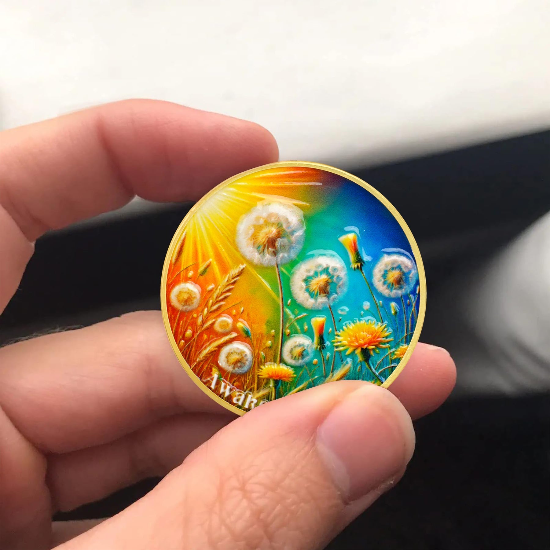 Dandelion Sunlight Sobriety Coin mysite