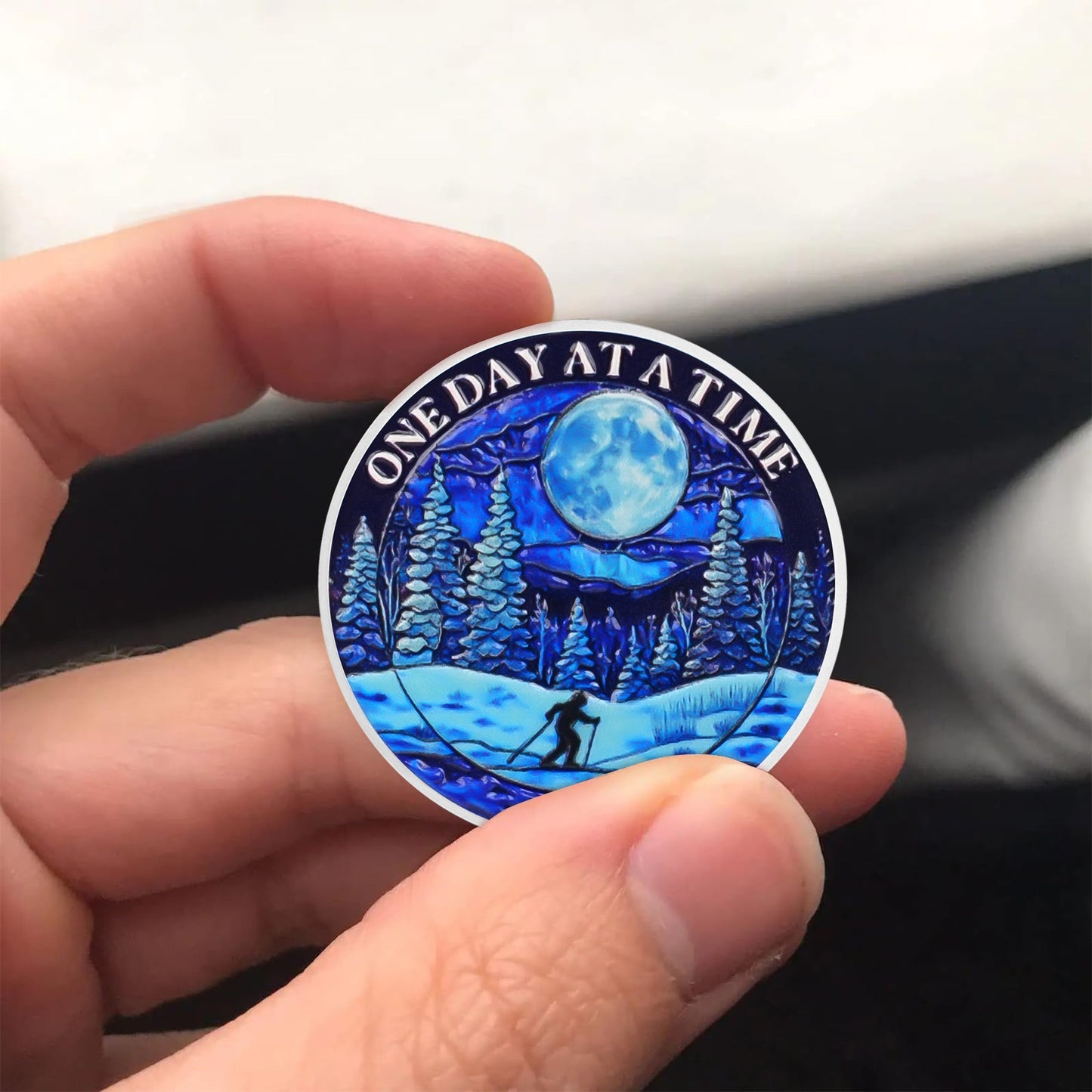 Personalize Moon Forest Redefine Yourself Sobriety Coin mysite