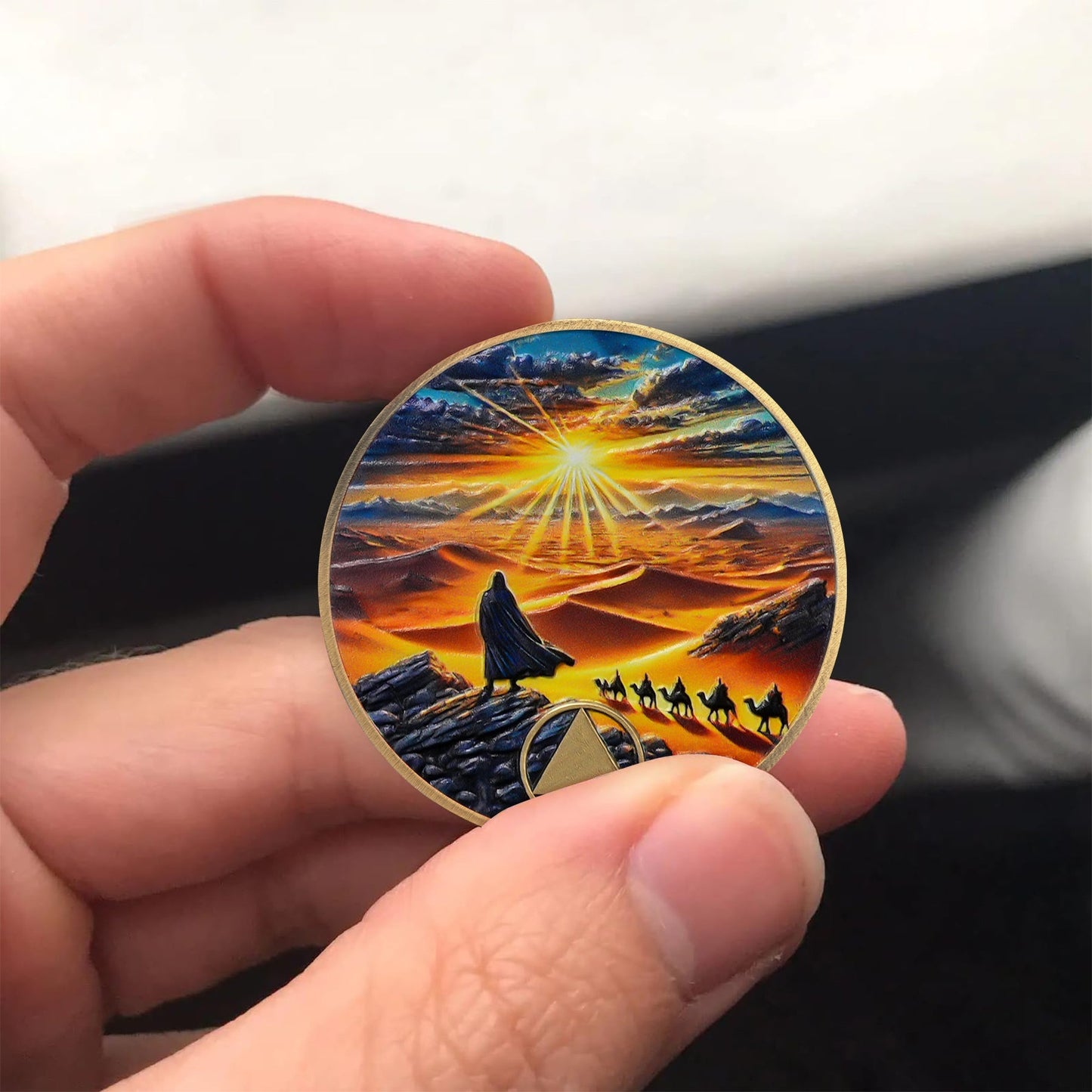 Personalized The Desert Dawn of Unbreakable Will Sobriety Coin mysite