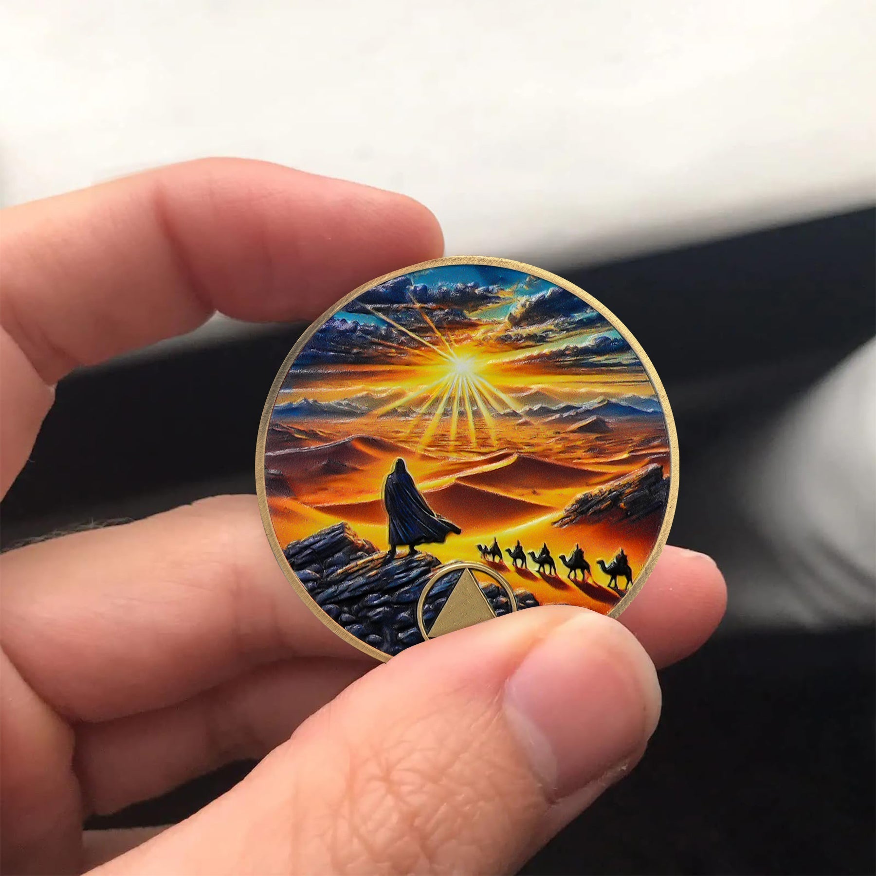 Personalized The Desert Dawn of Unbreakable Will Sobriety Coin mysite