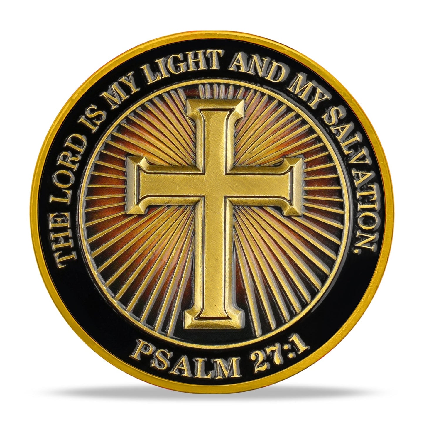 Lighthouse Cross Antique Gold Religion Coin mysite