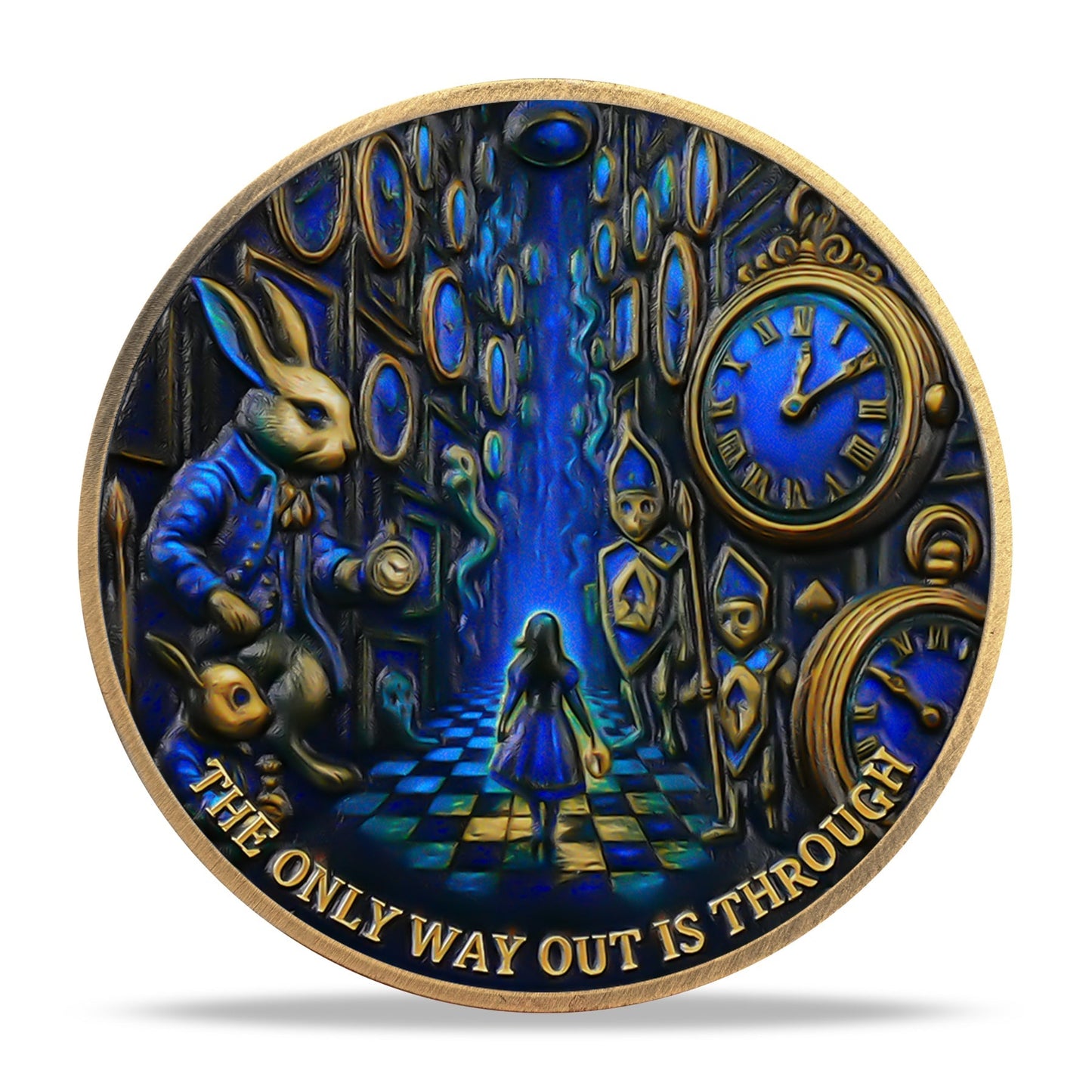 Memento Mori Coin Gothic Skull and Clock Token with Quote, Inspirational Pocket Coin mysite