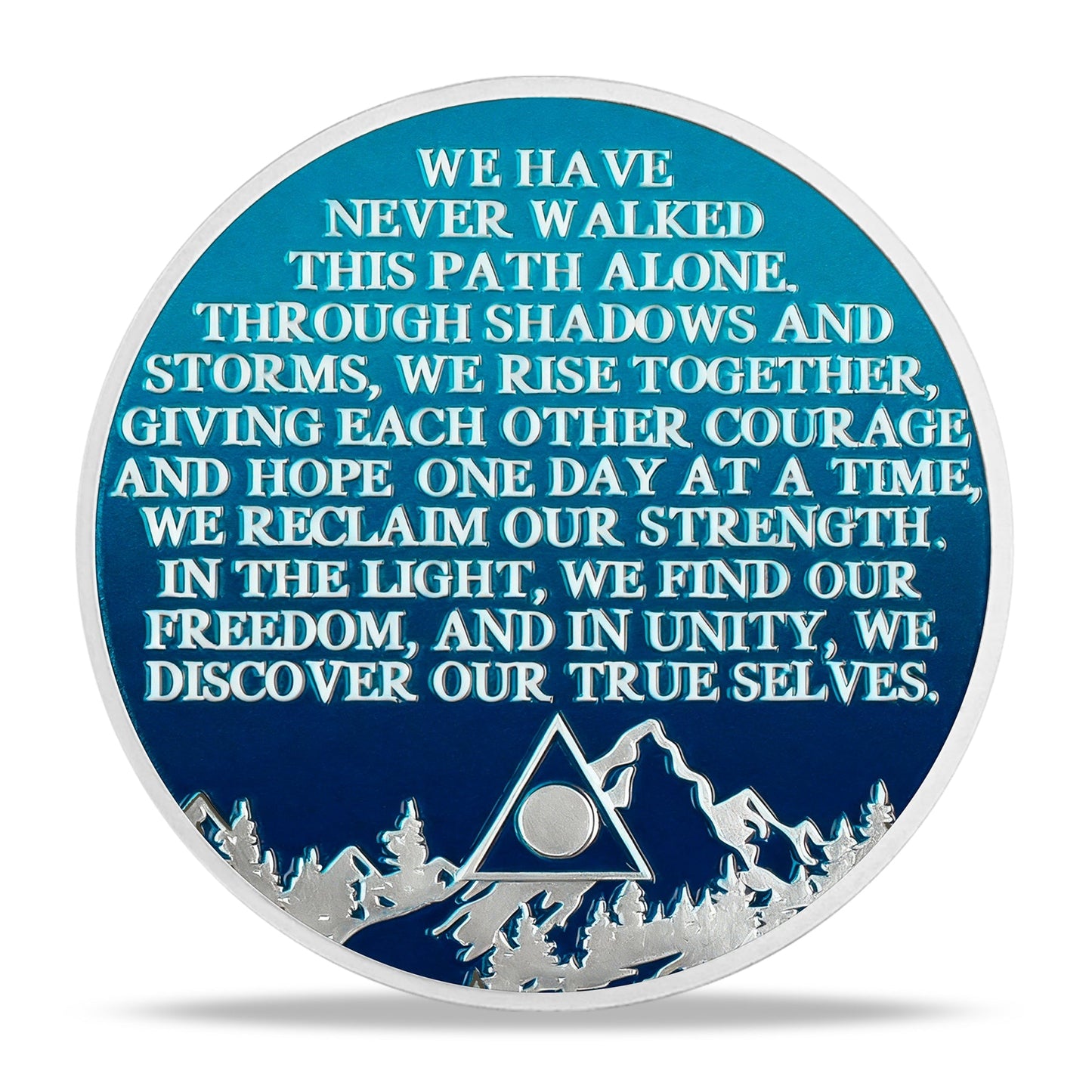 Hot-air Balloon No One Stands Alone Sobriety Coin mysite