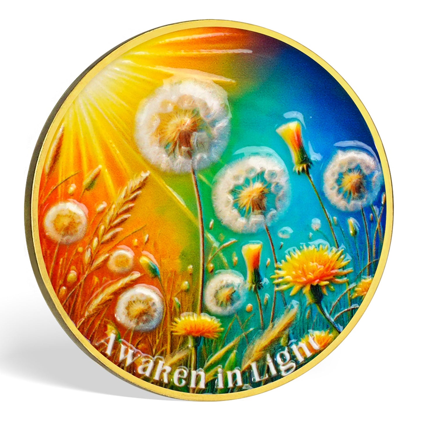 Dandelion Sunlight Sobriety Coin mysite