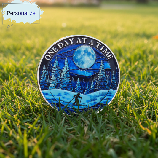 Personalize Moon Forest Redefine Yourself Sobriety Coin mysite