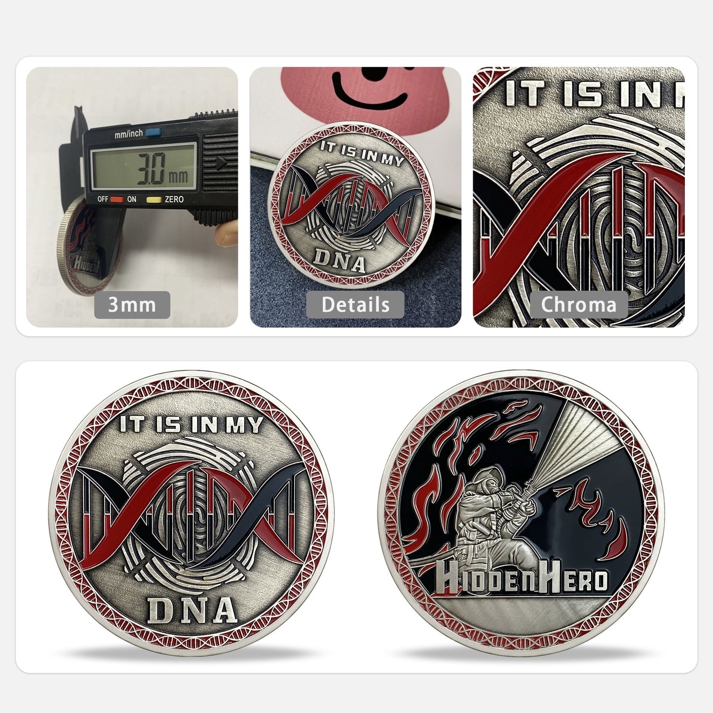 Hidden Hero Firefighter Challenge Coin mysite