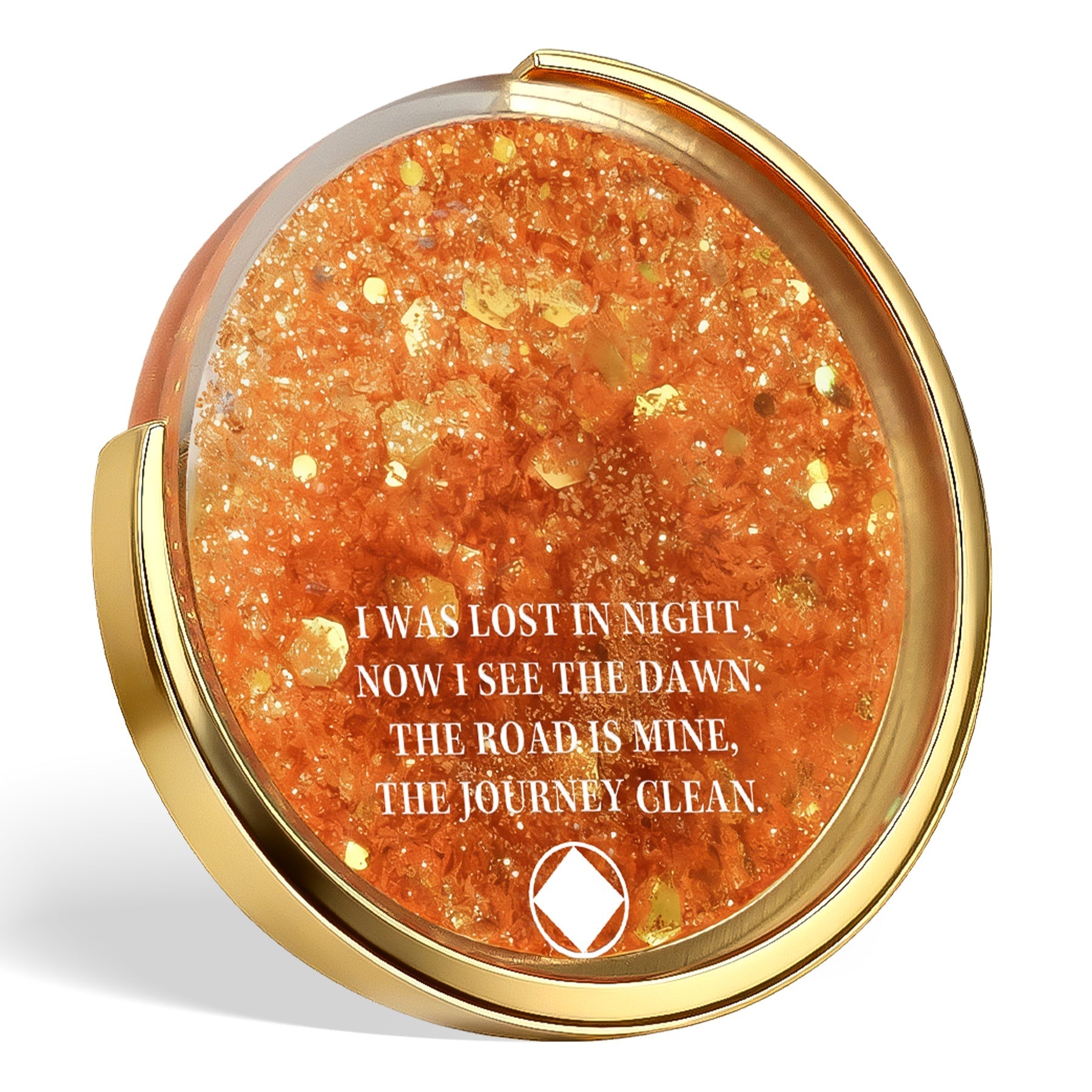 Personalized NA Glittering Mesmerizing Mountain & Moon Flow Sand Recovery Coin mysite