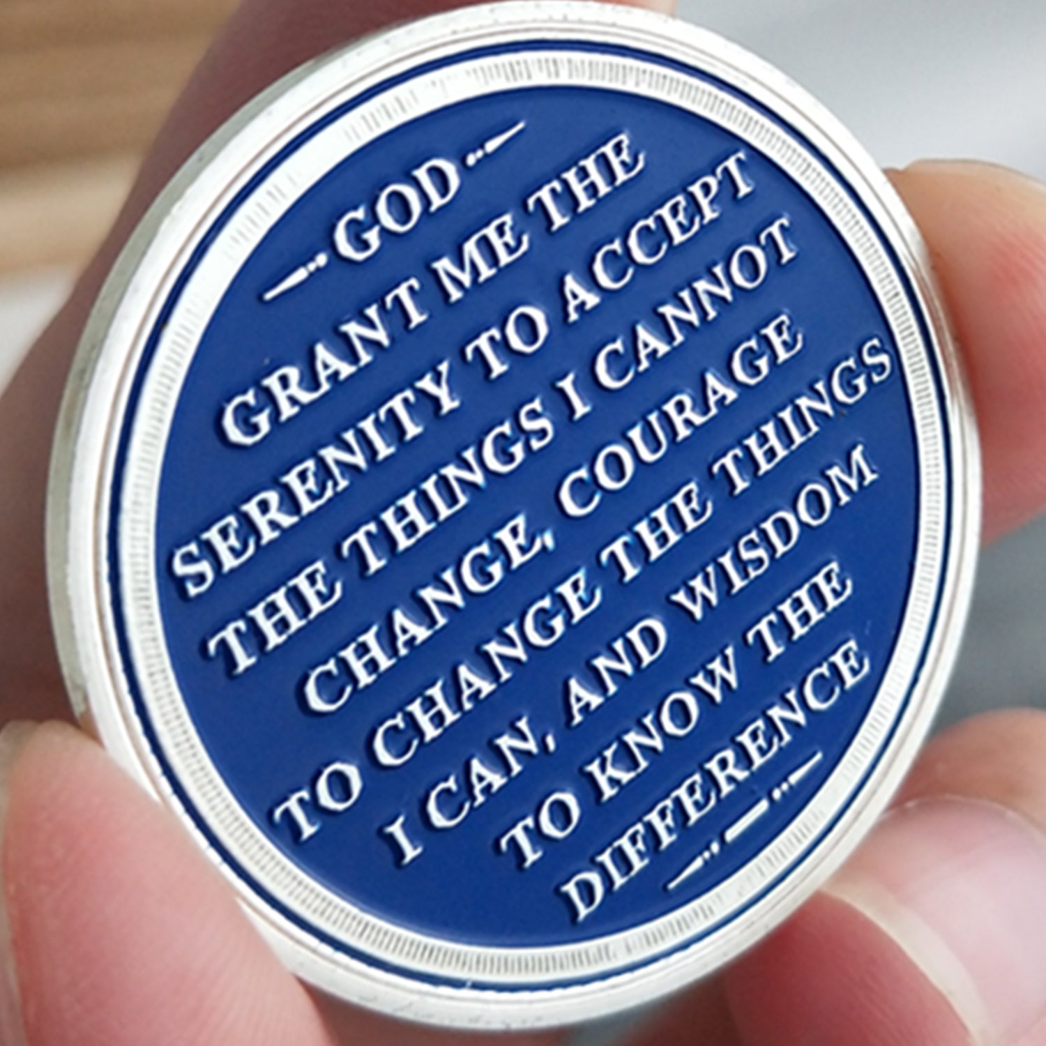 Blue Triangle 1 to 6 Year Recovery Sobriety Coin AA Chip mysite