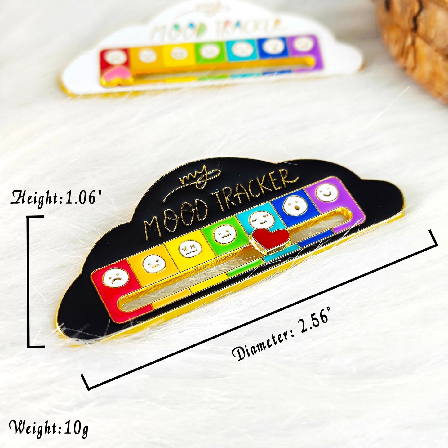 7 Emoji Mood Tracker Enamel Pin Cute Cloud Brooch mysite