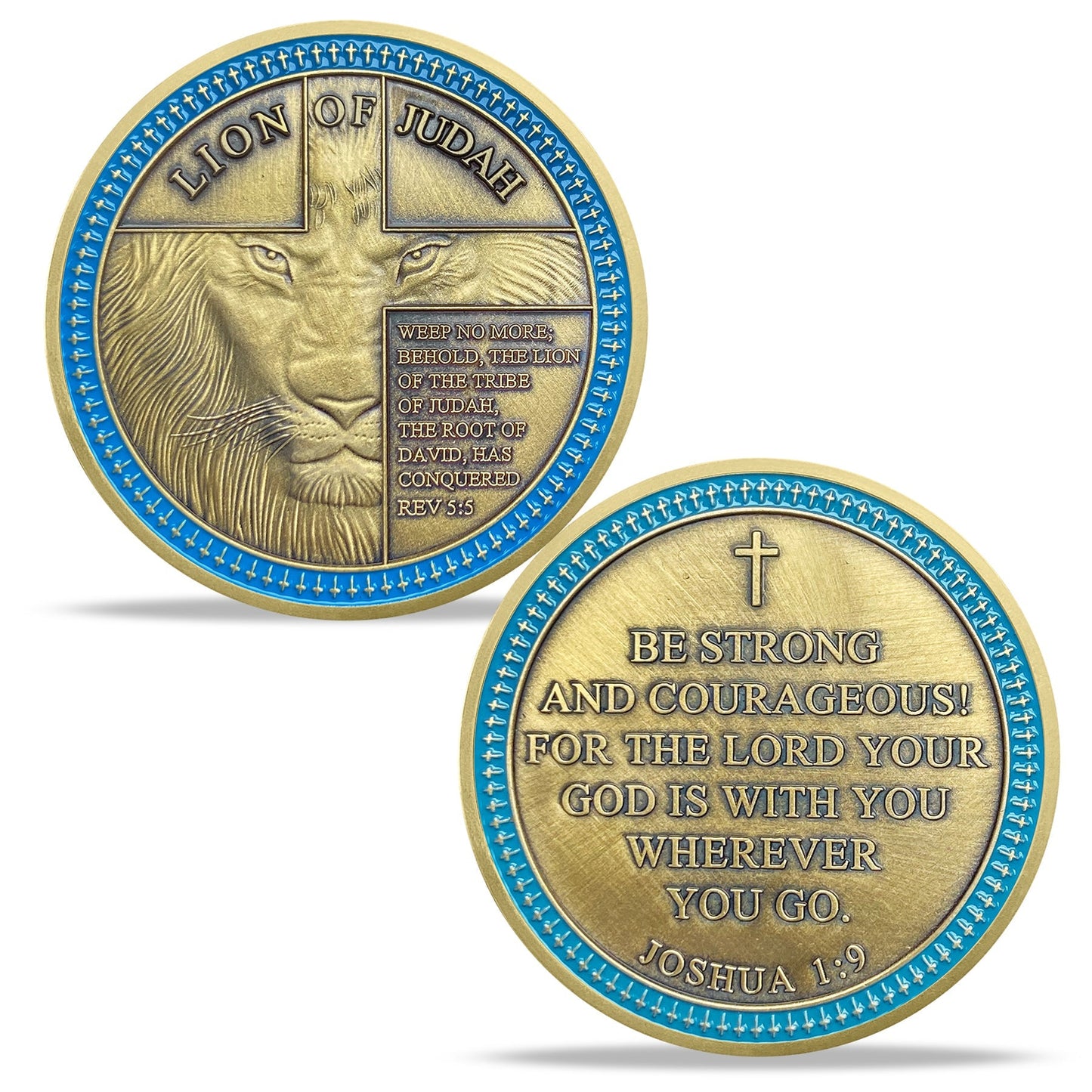 Lion of Judah Crosses Challenge Coin mysite