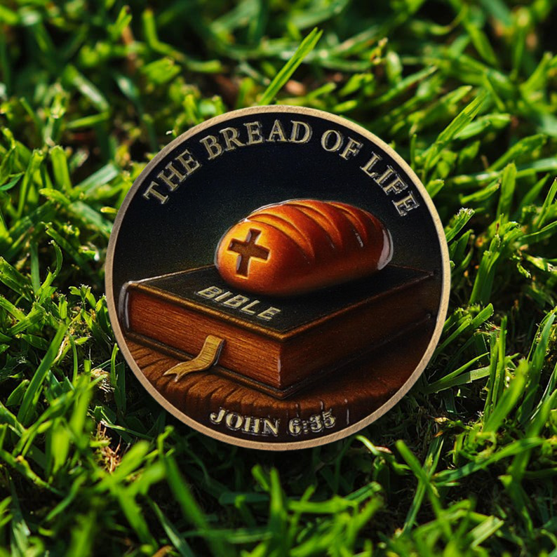 Bible Bread Religious Coin Inspirational Bible Verse Medallion mysite