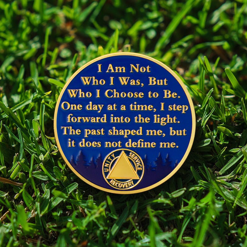 Personalized Sun Trees Milestone Sobriety Coin mysite
