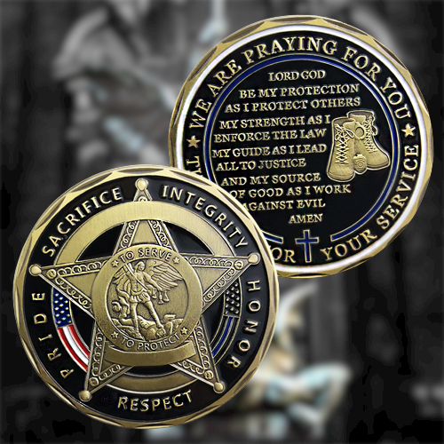 Law Enforcement Challenge Coin Sheriff Five Pointed Star Featured Police Officers Gift mysite