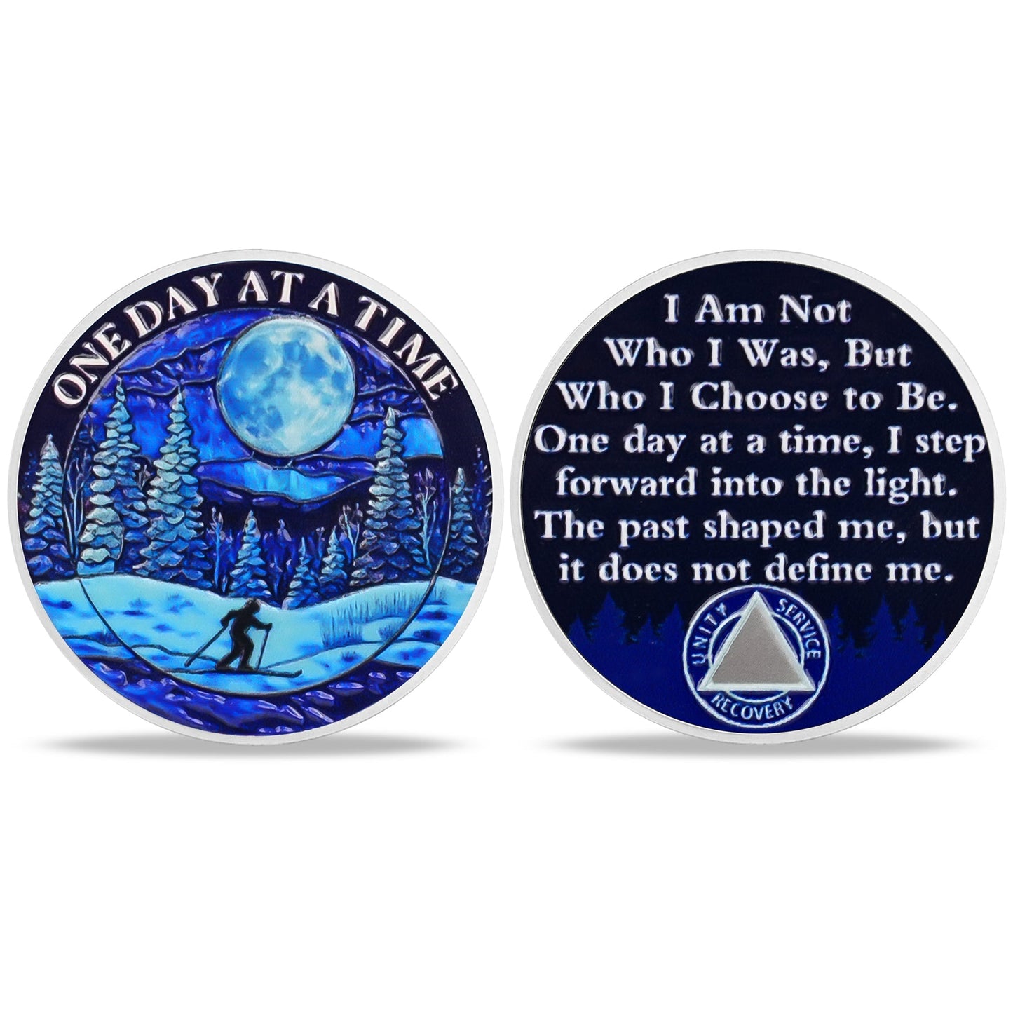 Personalize Moon Forest Redefine Yourself Sobriety Coin mysite