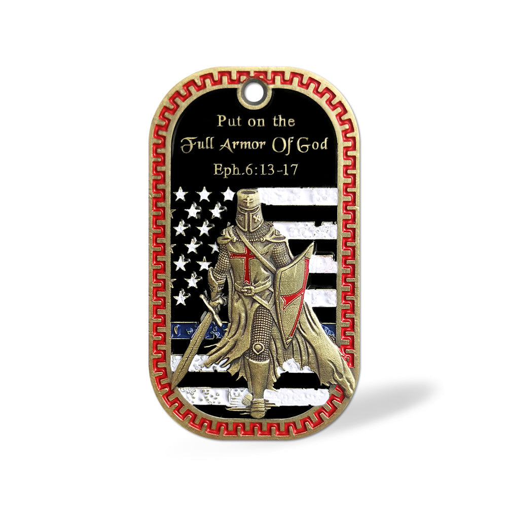 Put on The Whole Armor of God Dog Tag Pendant Necklace mysite