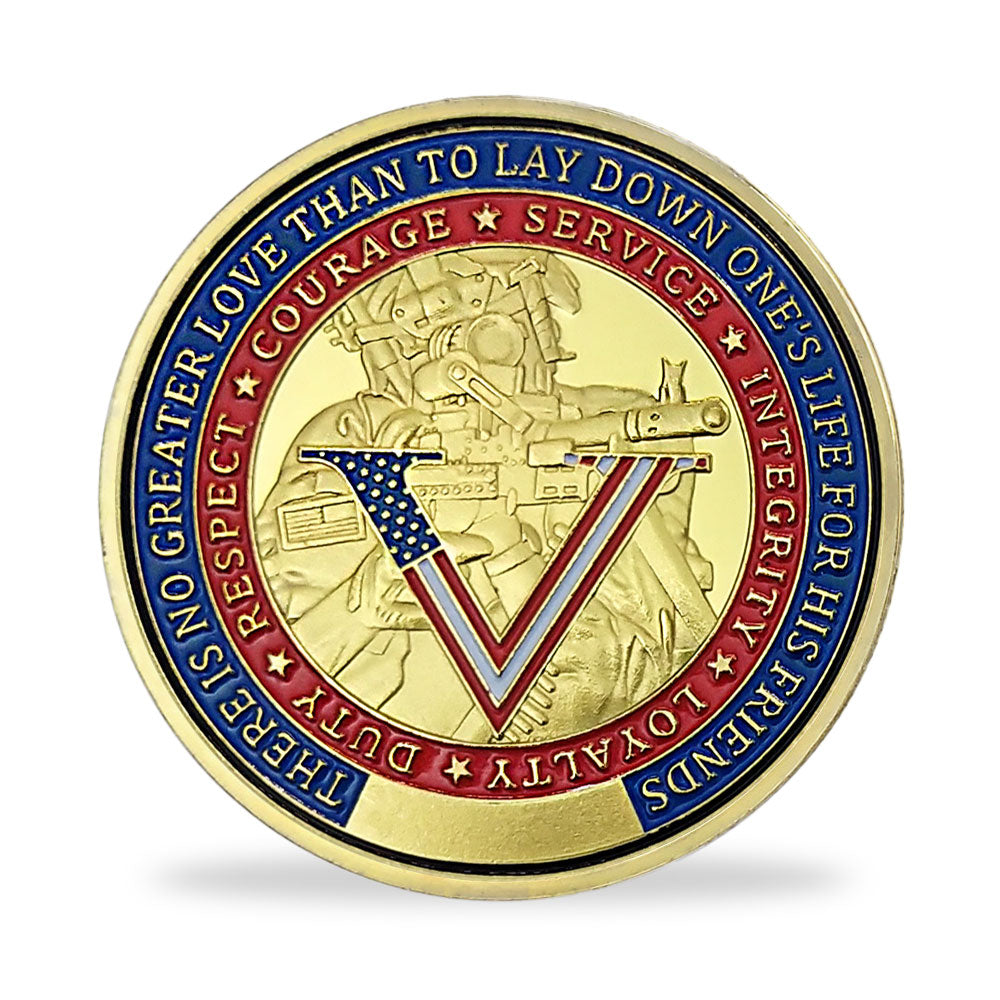 Army Challenge Coin Veterans Boots Land of the Free Home Soldier Medallion Gold-AtSKnSK mysite