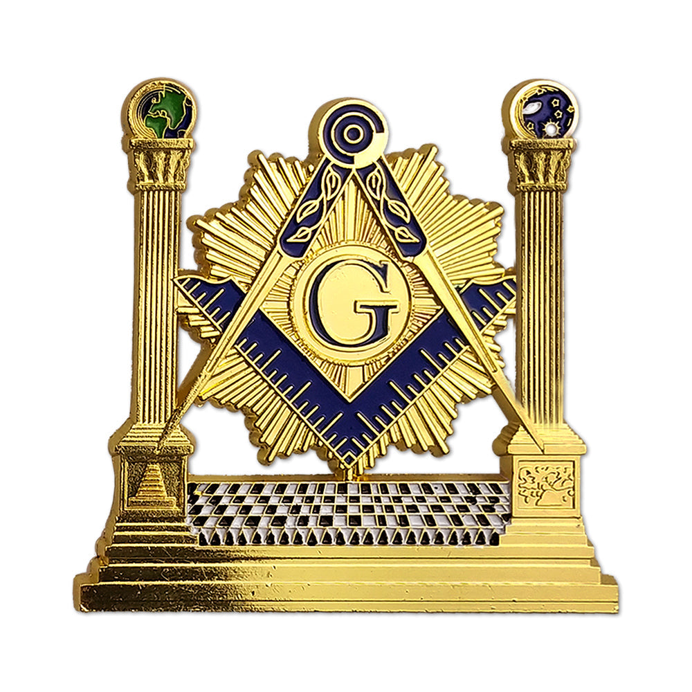 Mason Double Columns Square Auto Car Emblem mysite