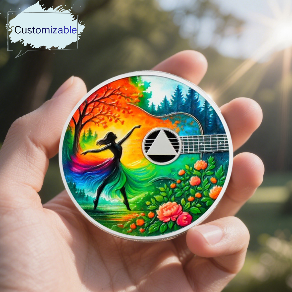 Personalized Stunning Dance Scene Sobriety Coin mysite