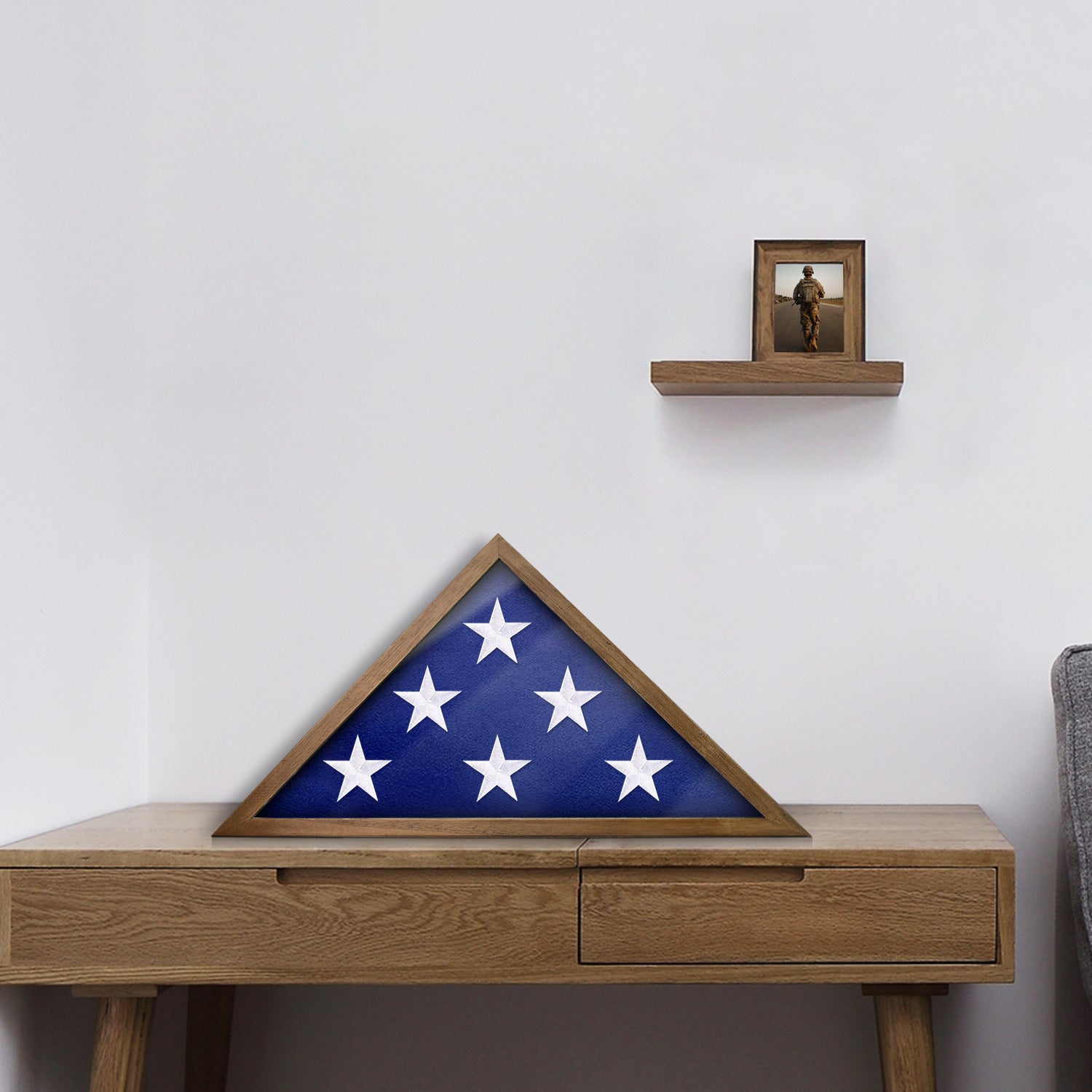 5‘ × 9‘ Memorial Flag Display Cherry Shadow Box mysite