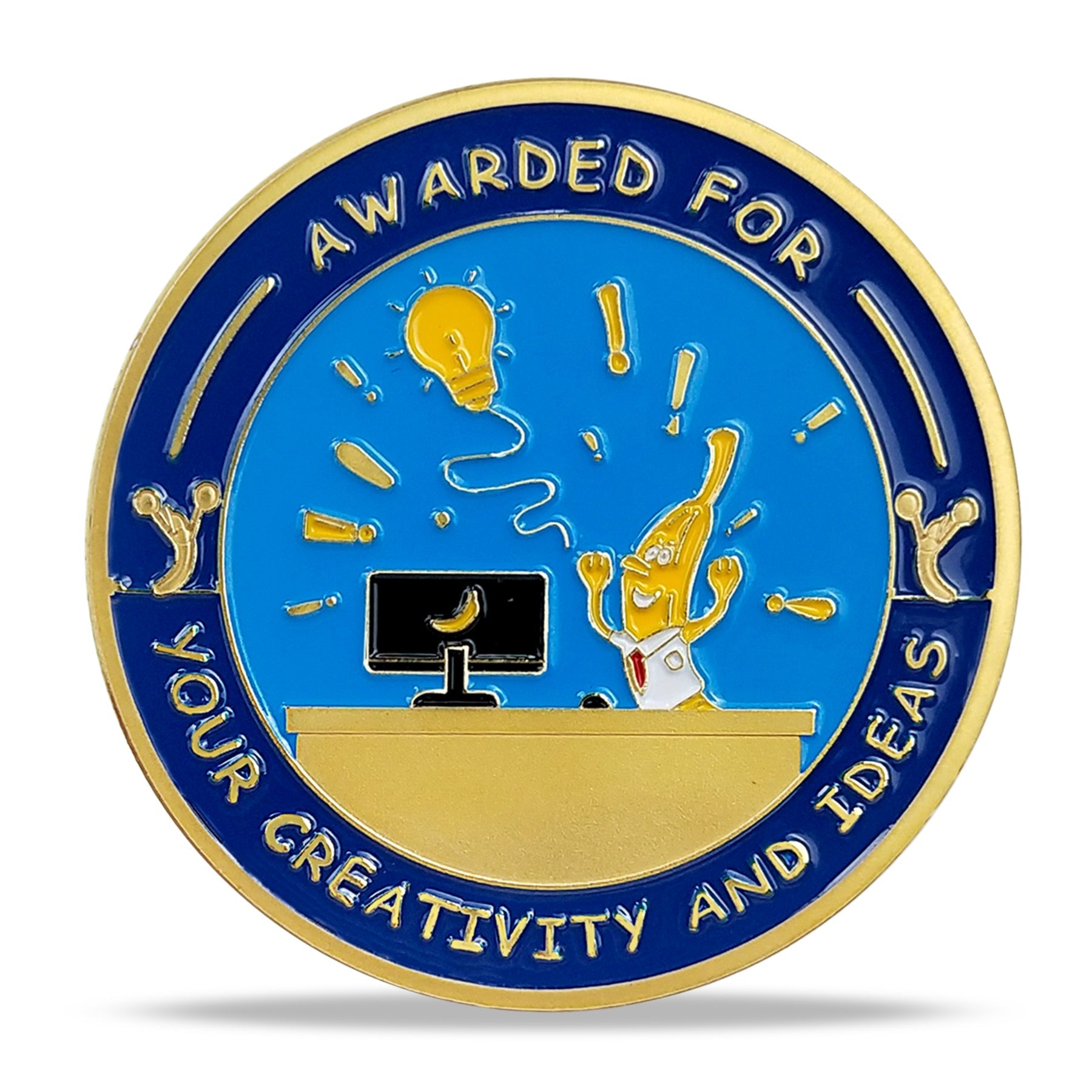 Encouragement Challenge Coin-Employee Appreciation Gifts Inspirational Thank You Coin for Students and Cowokers-Light Bulb mysite