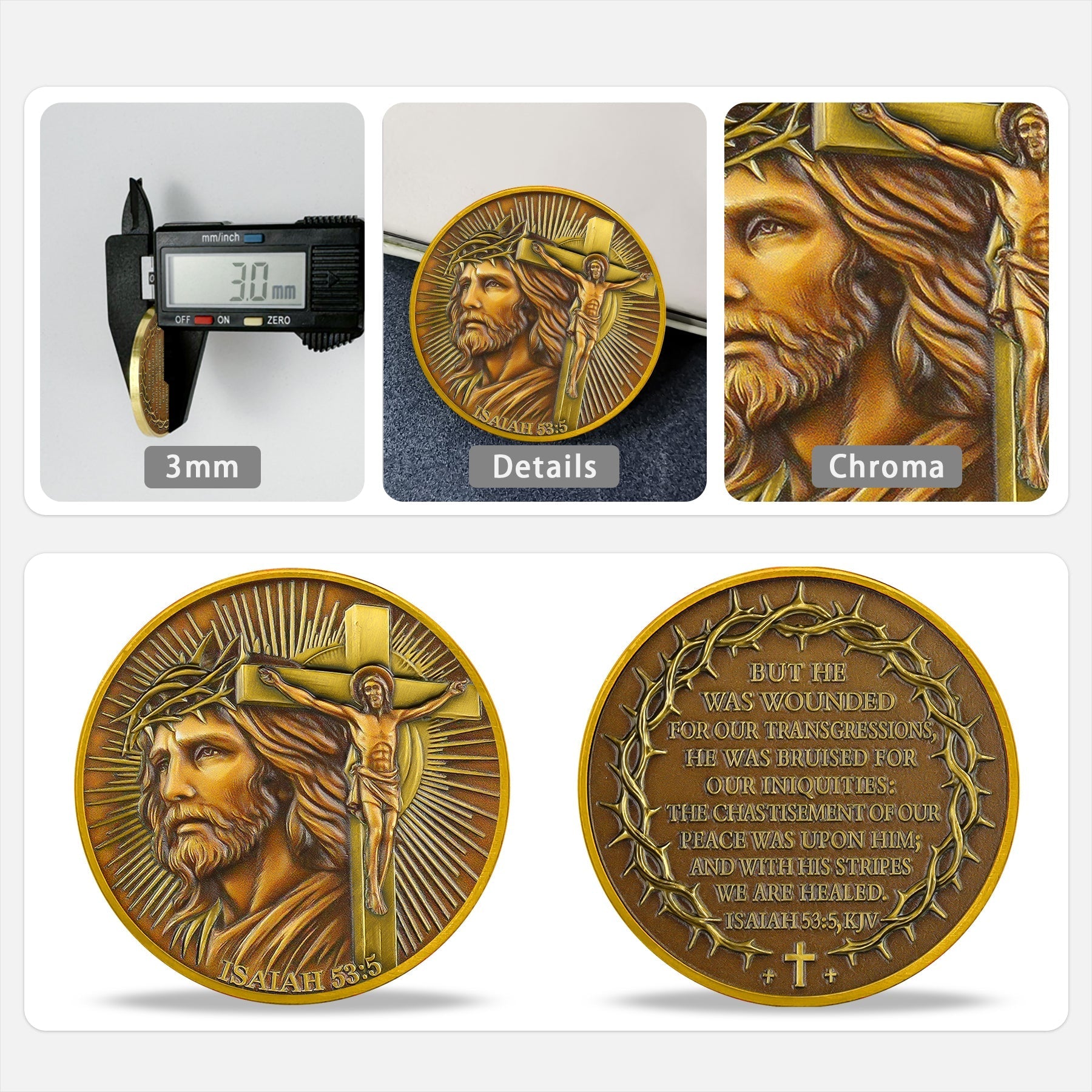 Healing Stripes Christian Religiou Coin mysite