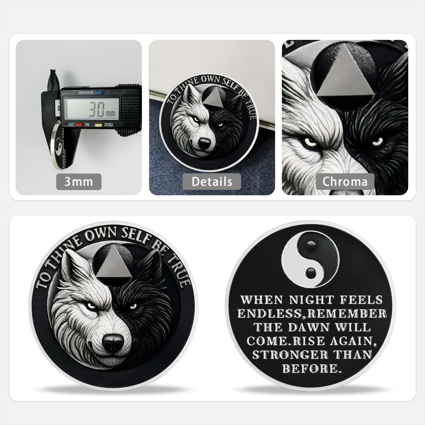 Personalized Balance Wolf Sobriety Coin mysite