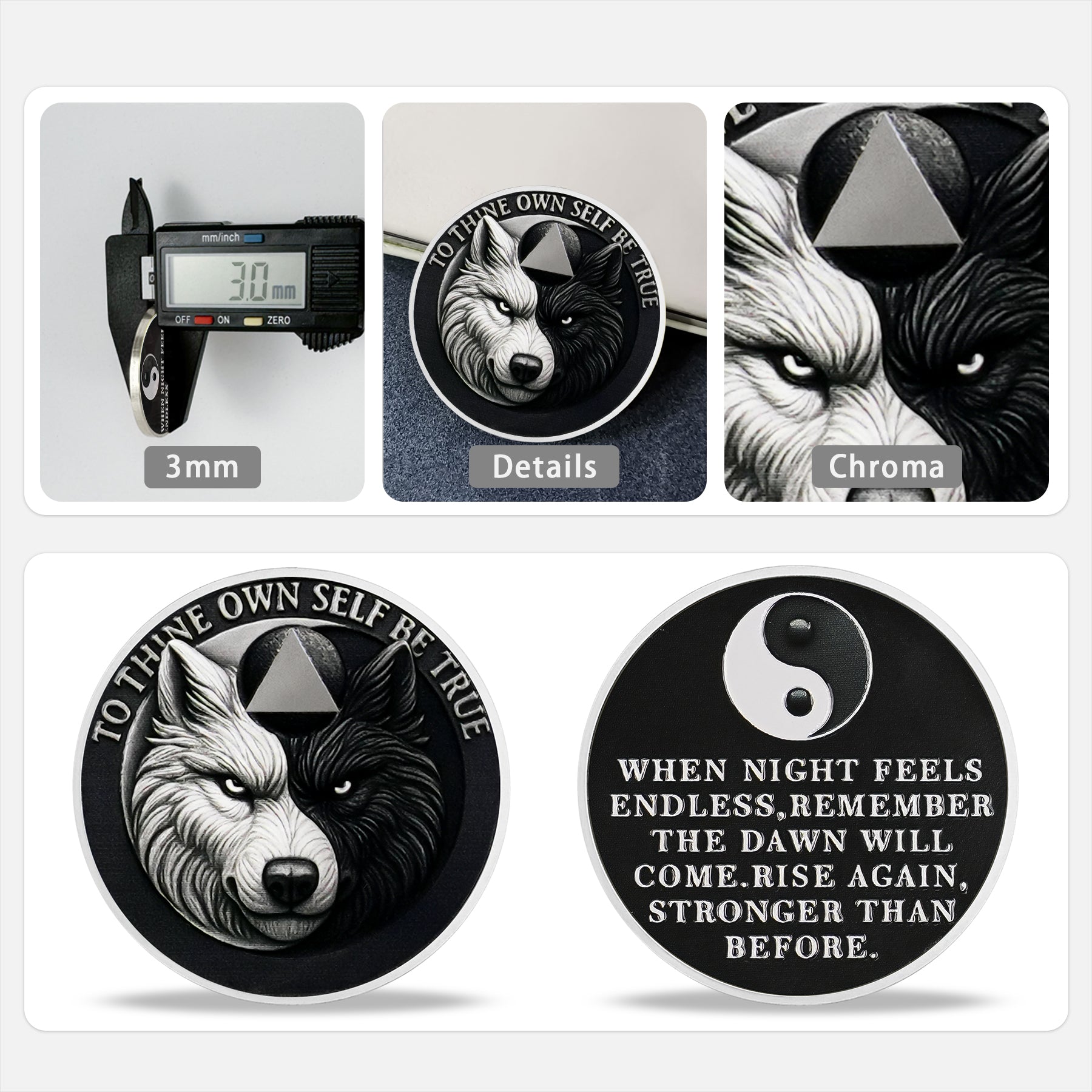 Personalized Balance Wolf Sobriety Coin mysite