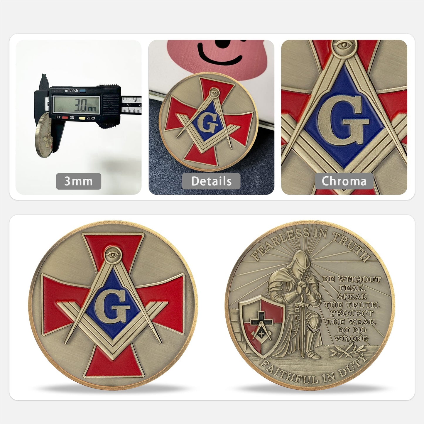 Masonic Fearless in Truth Legacy Challenge Coin mysite