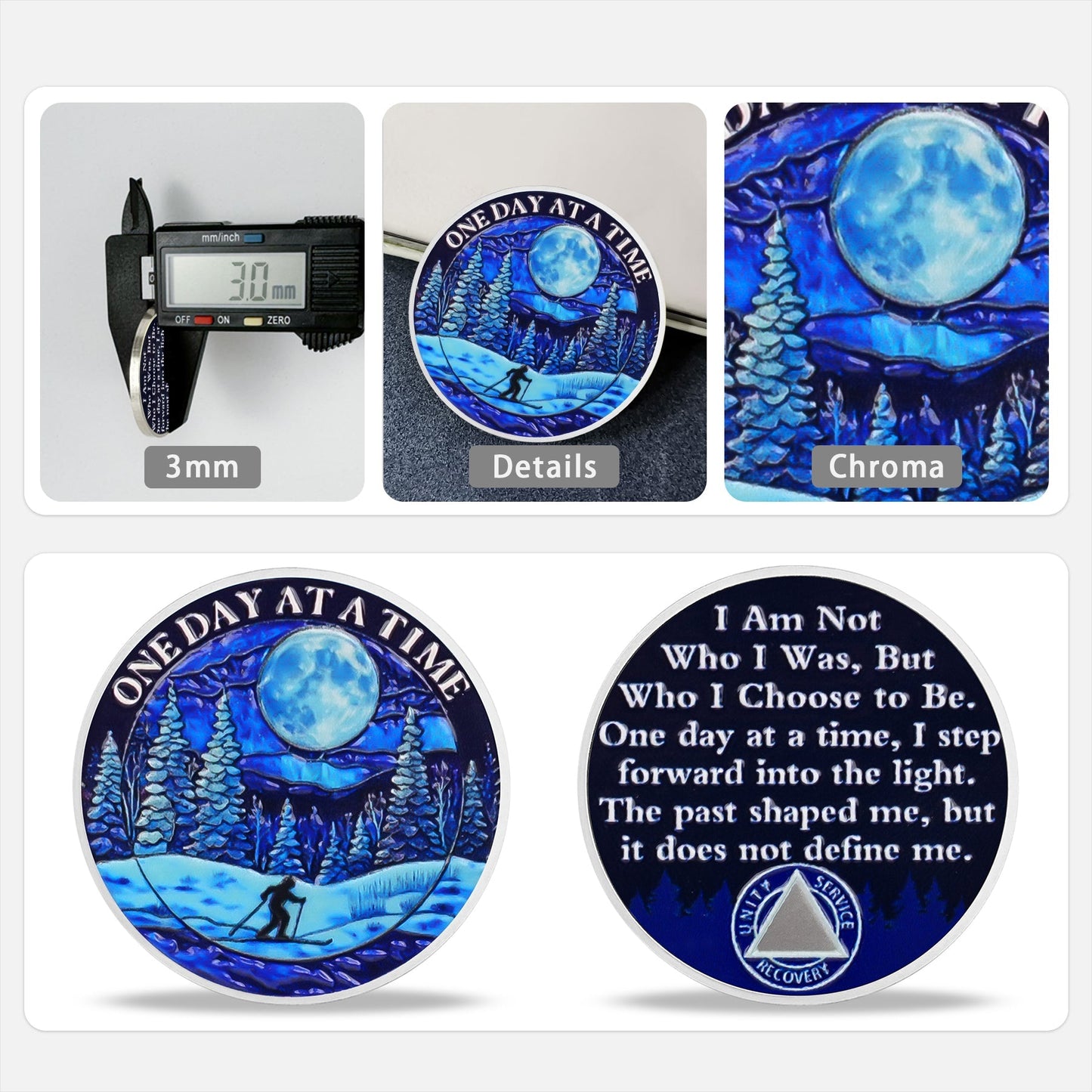 Personalize Moon Forest Redefine Yourself Sobriety Coin mysite