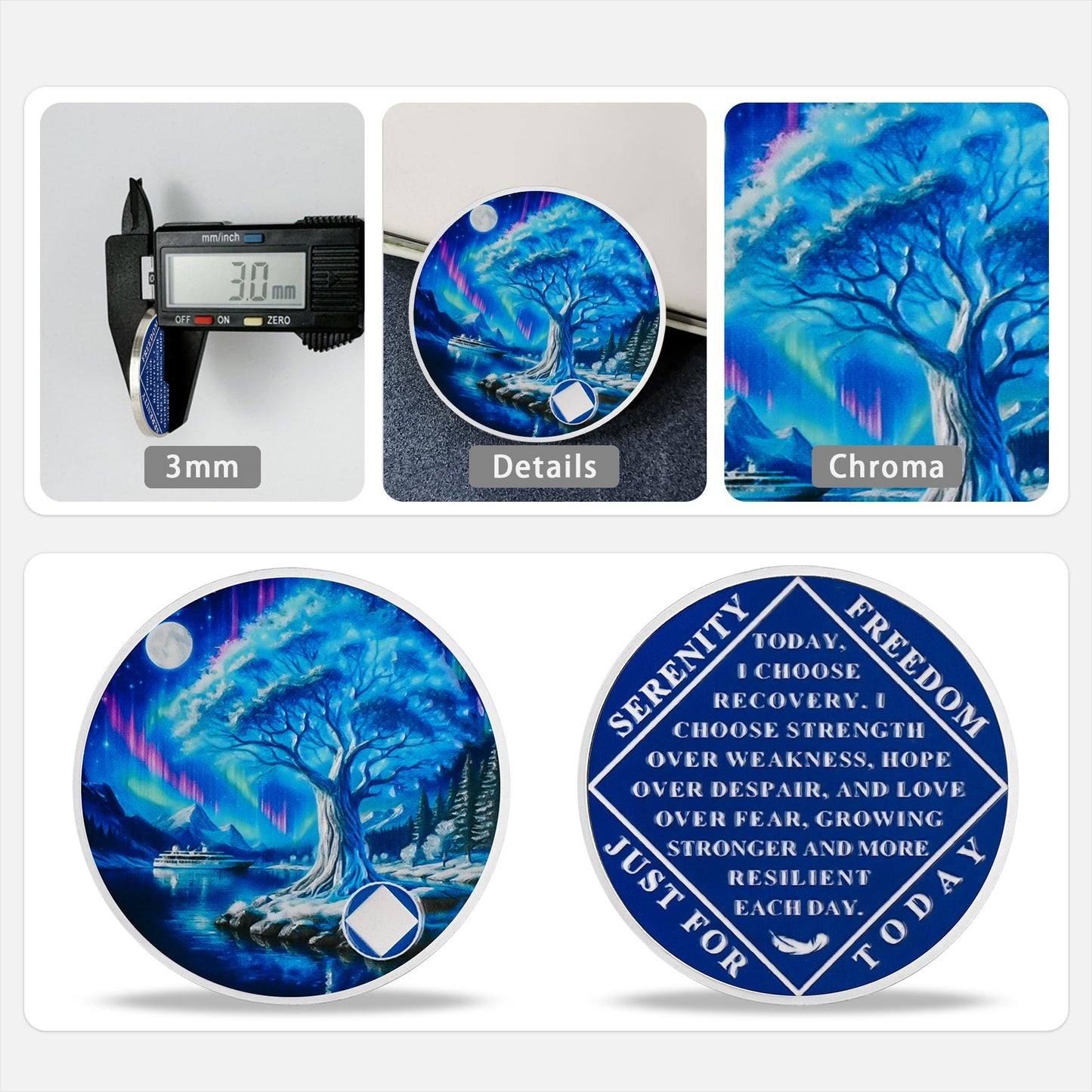 Personalized Aurora Dream Tree NA Recovery Coin mysite