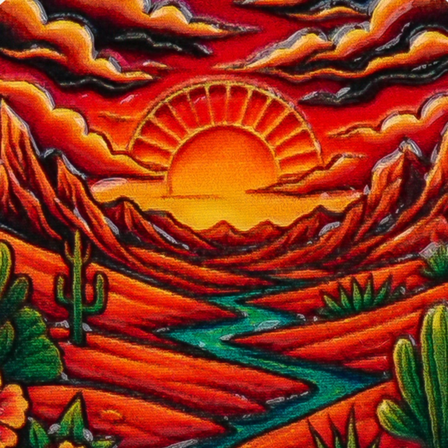 Dawn Desert Canyons Sobriety Coin mysite