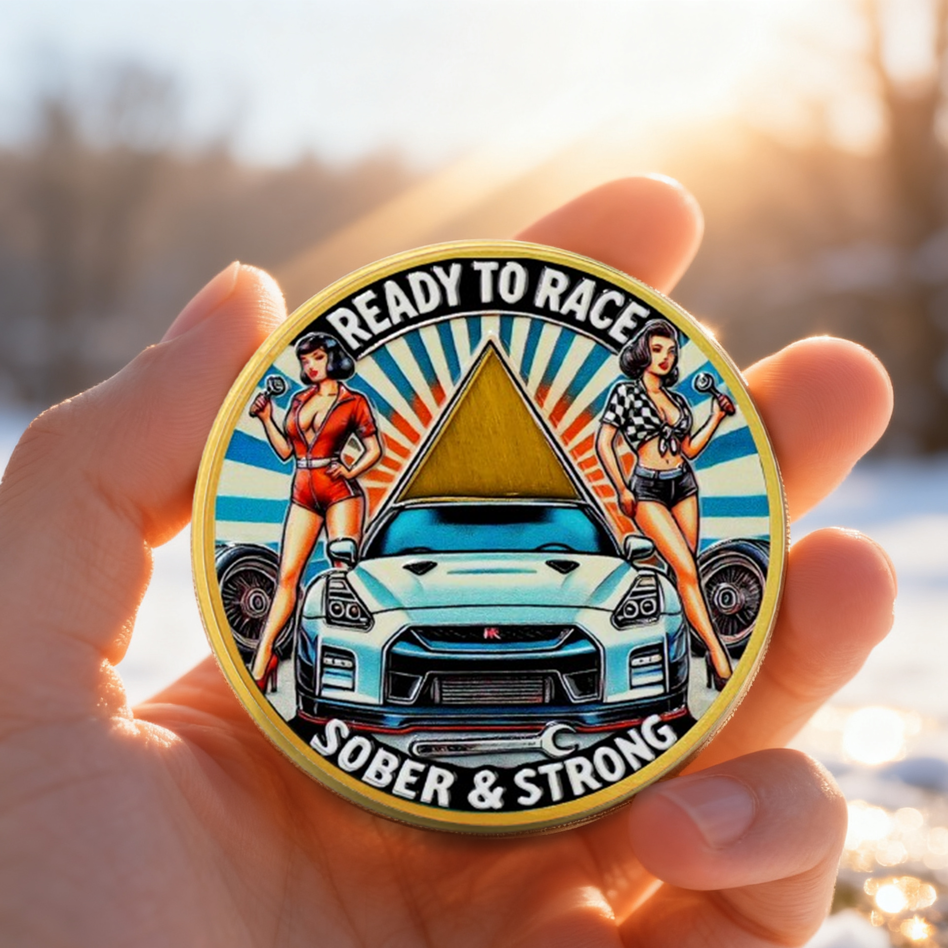 Personalized Ready to Race Race Queen Sobriety Coin mysite