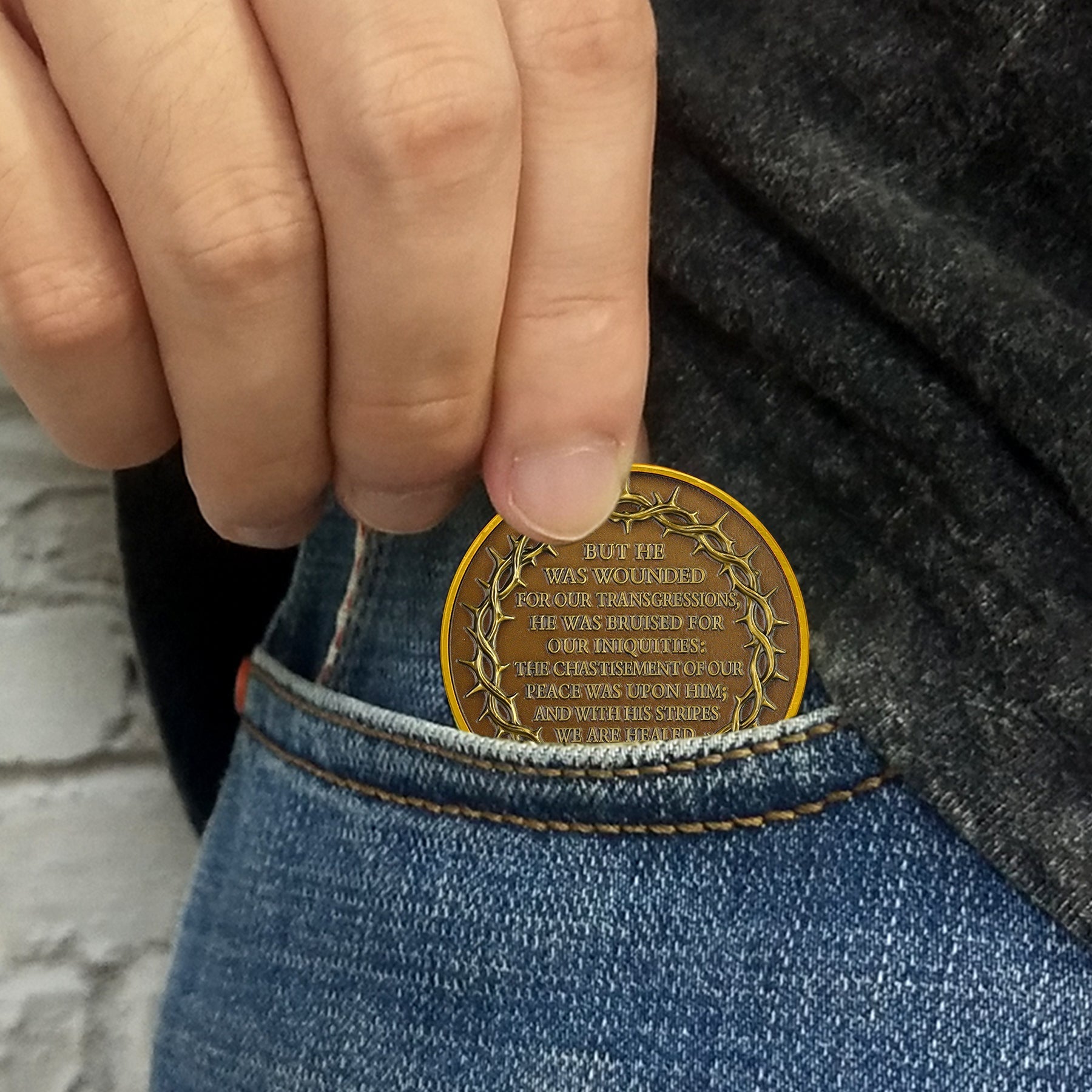 Healing Stripes Christian Religiou Coin mysite