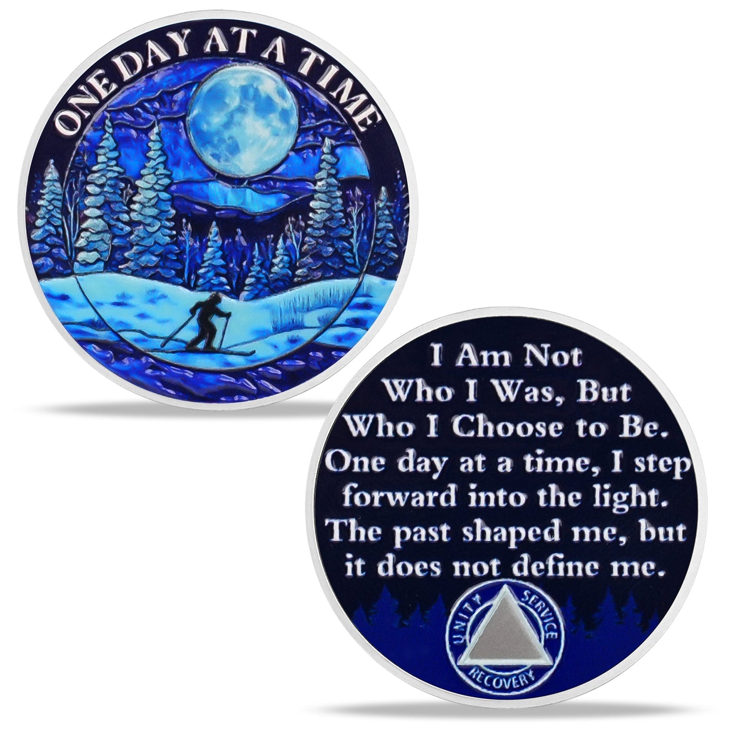 Personalize Moon Forest Redefine Yourself Sobriety Coin mysite