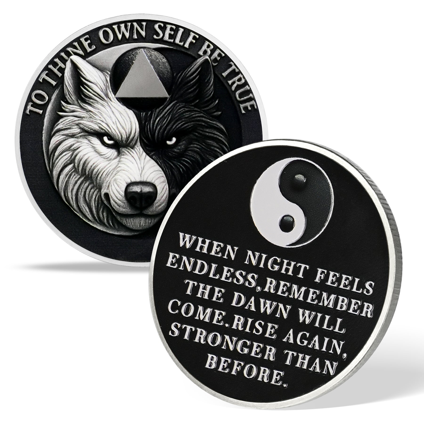 Personalized Balance Wolf Sobriety Coin mysite