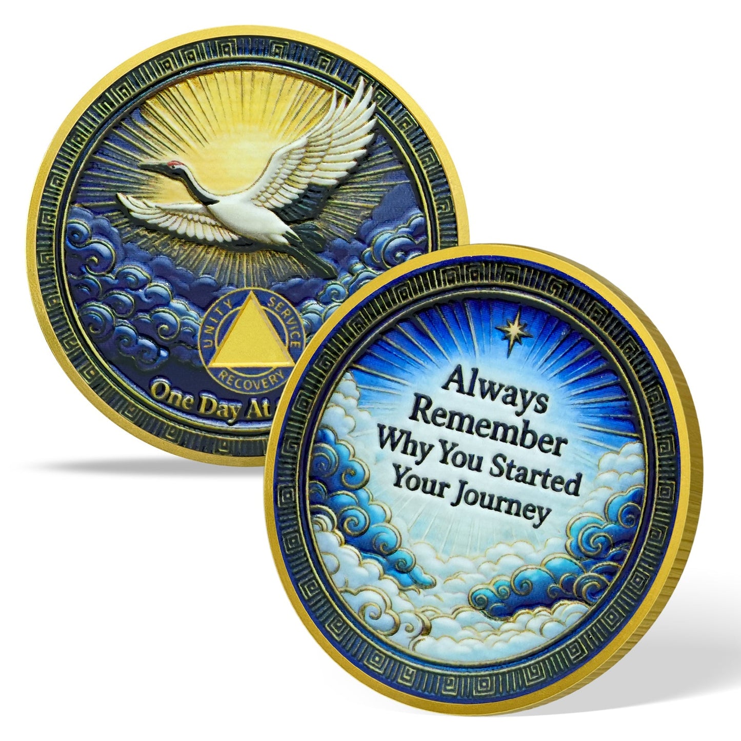Personalized Chinese Traditional Auspicious Crane’s Call Sobriety Coin mysite