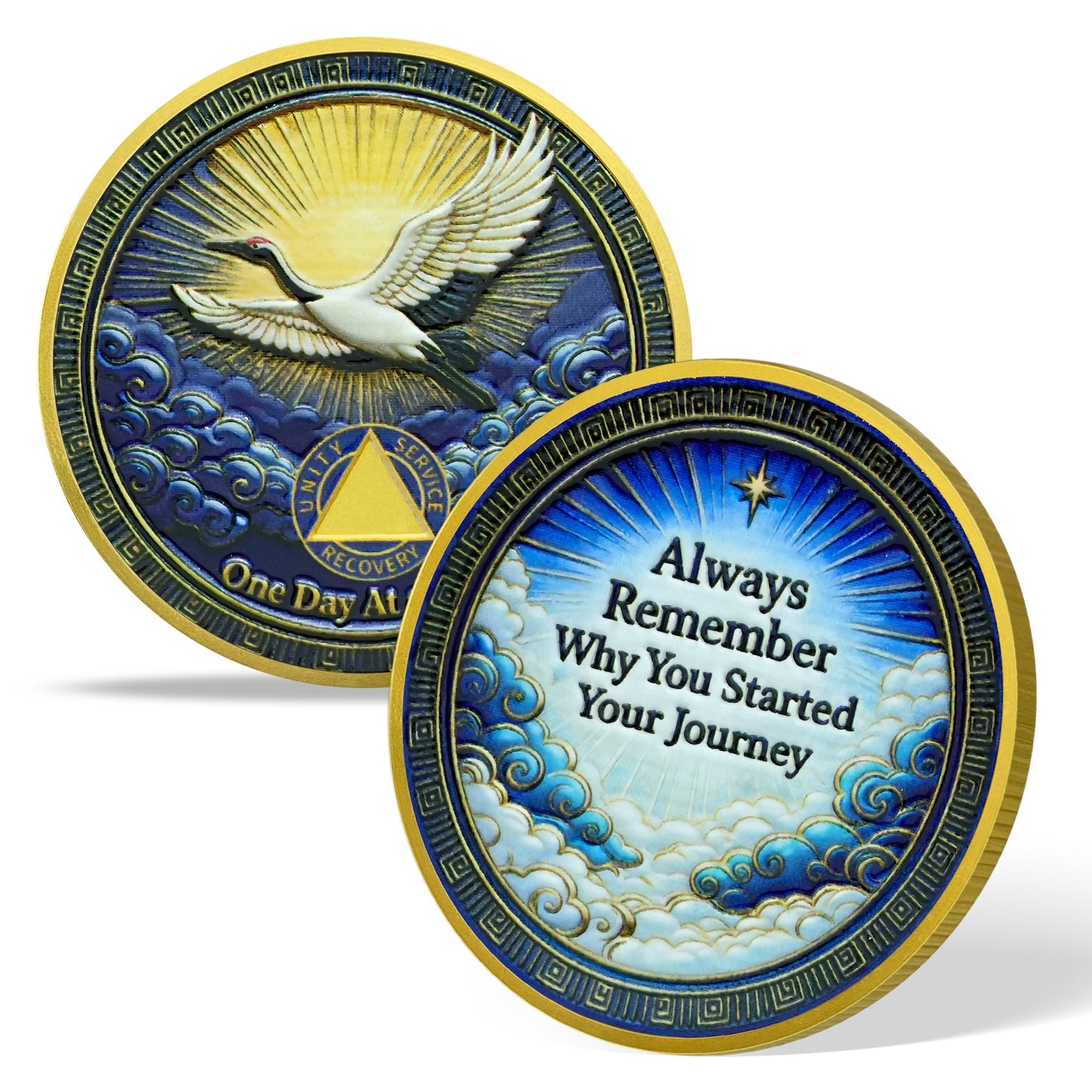 Personalized Chinese Traditional Auspicious Crane’s Call Sobriety Coin mysite
