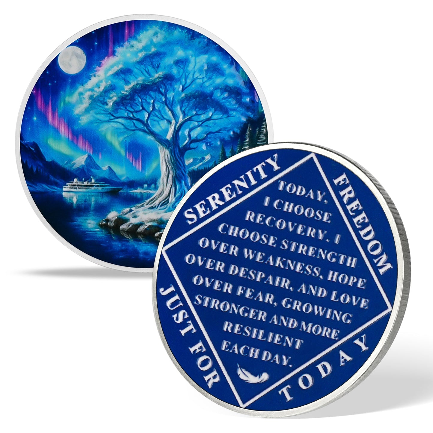 Personalized Aurora Dream Tree NA Recovery Coin mysite
