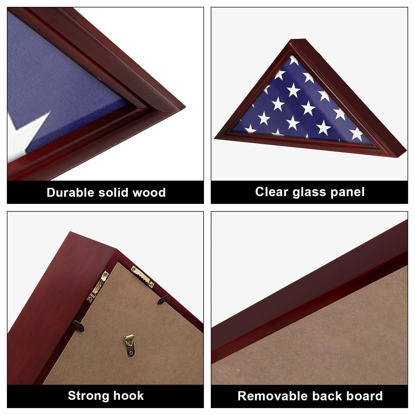 5‘ × 9‘ Memorial Flag Display Cherry Shadow Box mysite