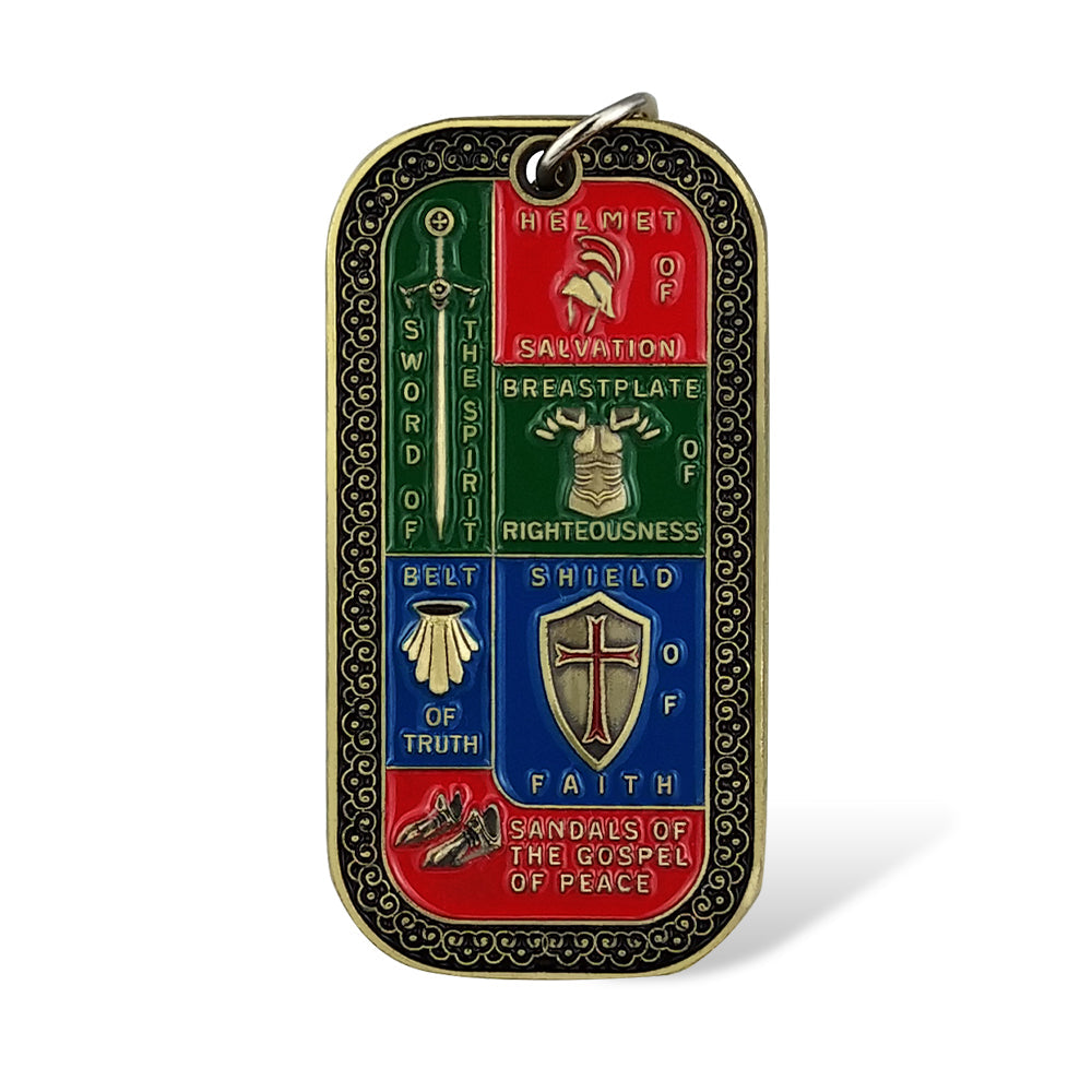 Armor of God Dog Tag Pendant Necklace Ephesians 6:13-17 Prayer Commemorative Gift mysite