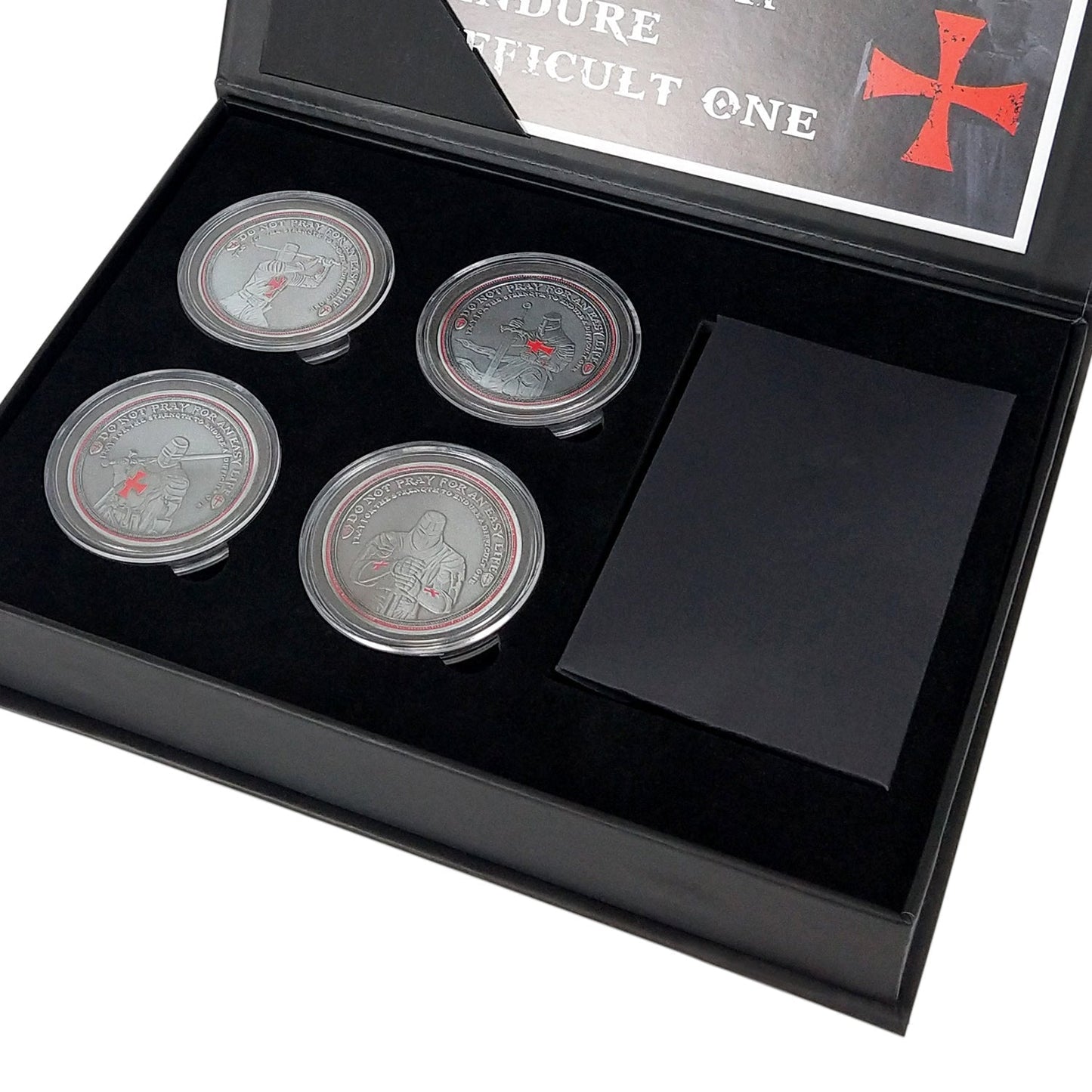 5 Pcs Knight Templar Crusader Life Creed Token Challenge Coin Gift Set mysite