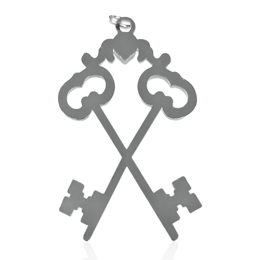 Masonic the Cross Vault Keys Treasurer Sliver Jewel Pendant mysite