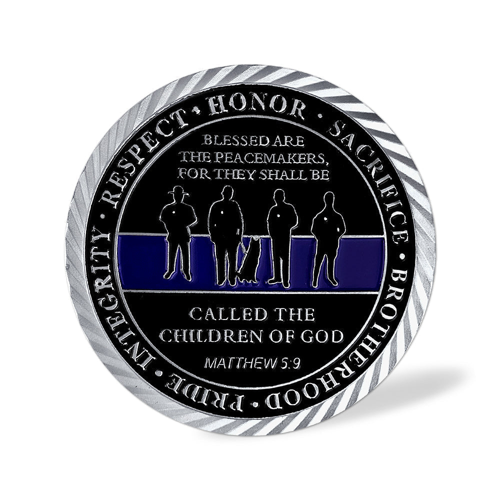 Police Justice Warrior Blue Lives Matter Challenge Coin mysite