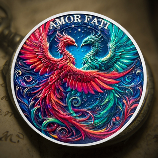 Amor Fati Phoenix Stoic Marcus Aurelius Roman Cardinal Virtues Memento Mori Challenge Coin mysite