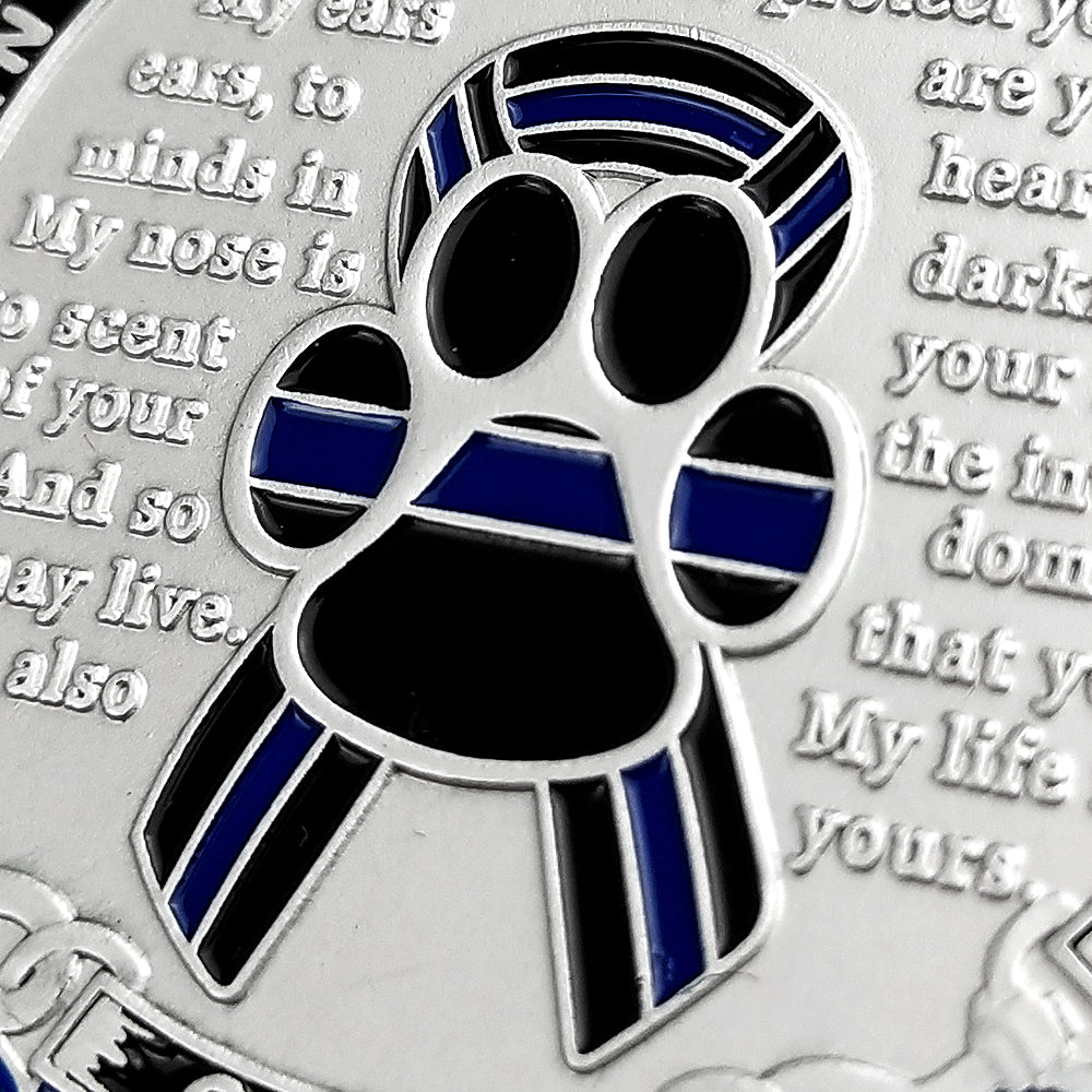 K9 Police Dog Law Enforcement Challenge Coin mysite