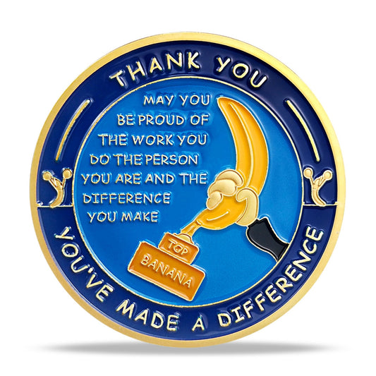 Encouragement Challenge Coin-Employee Appreciation Gifts Inspirational Thank You Coin for Students and Cowokers-Top Banana mysite
