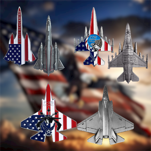 3 Pcs Bundle US Air Force Fighting Falcon Model Challenge Coin Gift Set mysite
