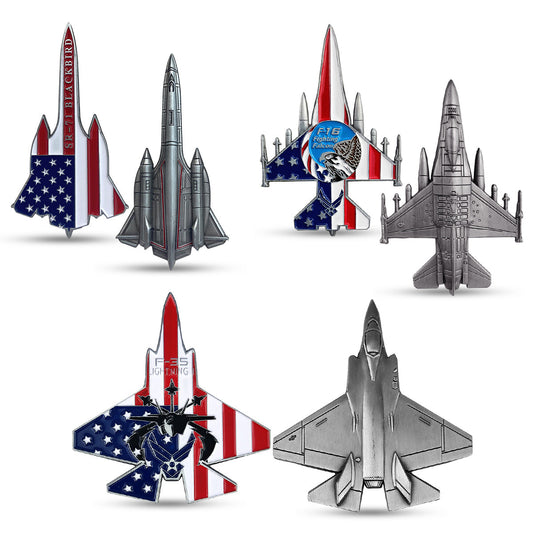 3 Pcs Bundle US Air Force Fighting Falcon Model Challenge Coin Gift Set mysite