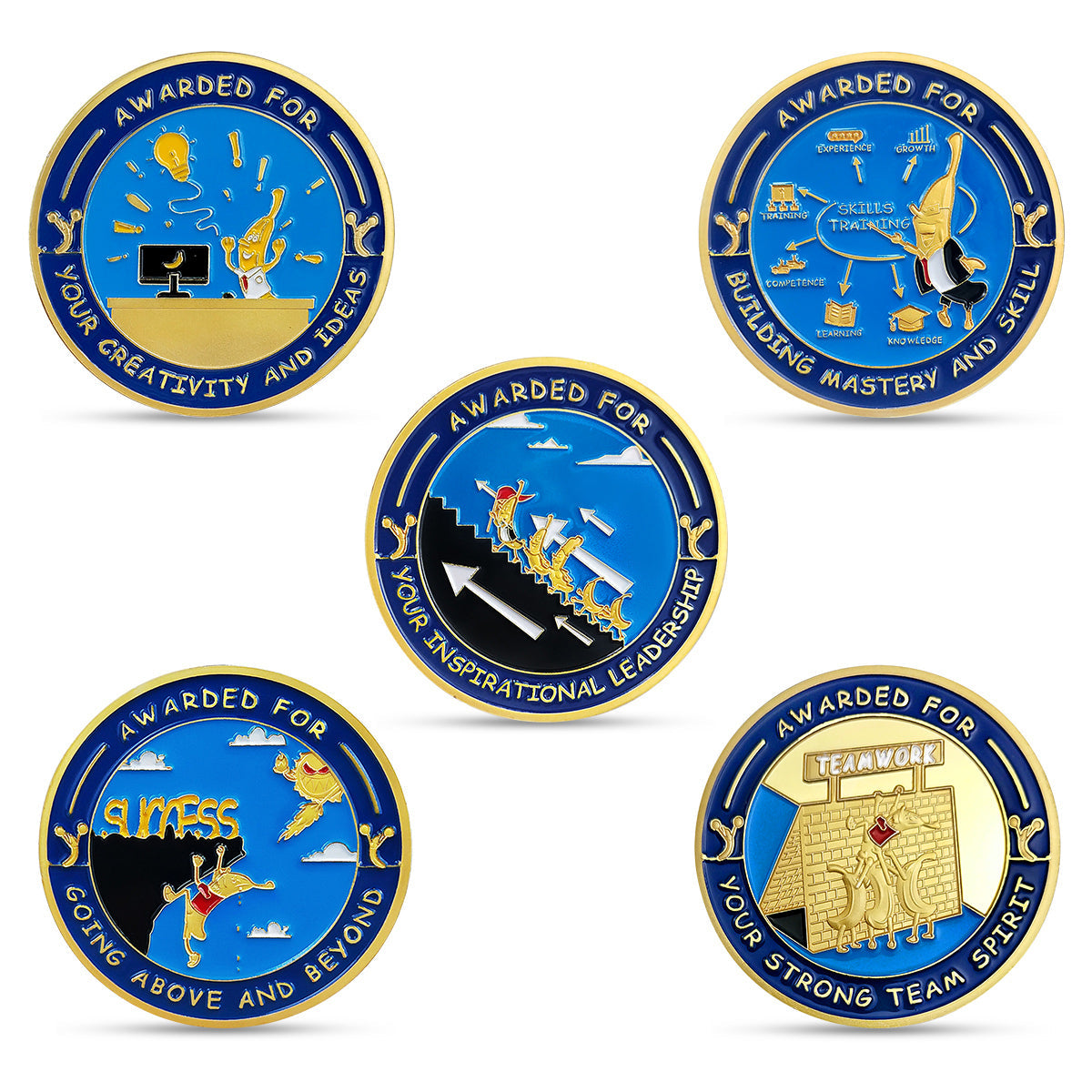 5 Pcs Banana Employee Encouragement Coin Gift Set mysite