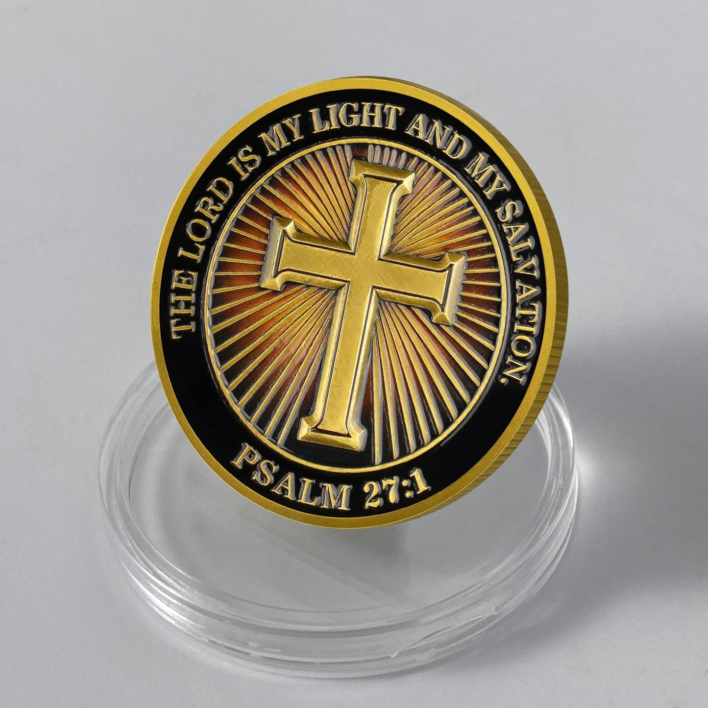 Lighthouse Cross Antique Gold Religion Coin mysite